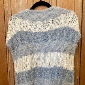 Melrose and Market Short Sleeve Light Blue Sweater